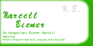 marcell biener business card